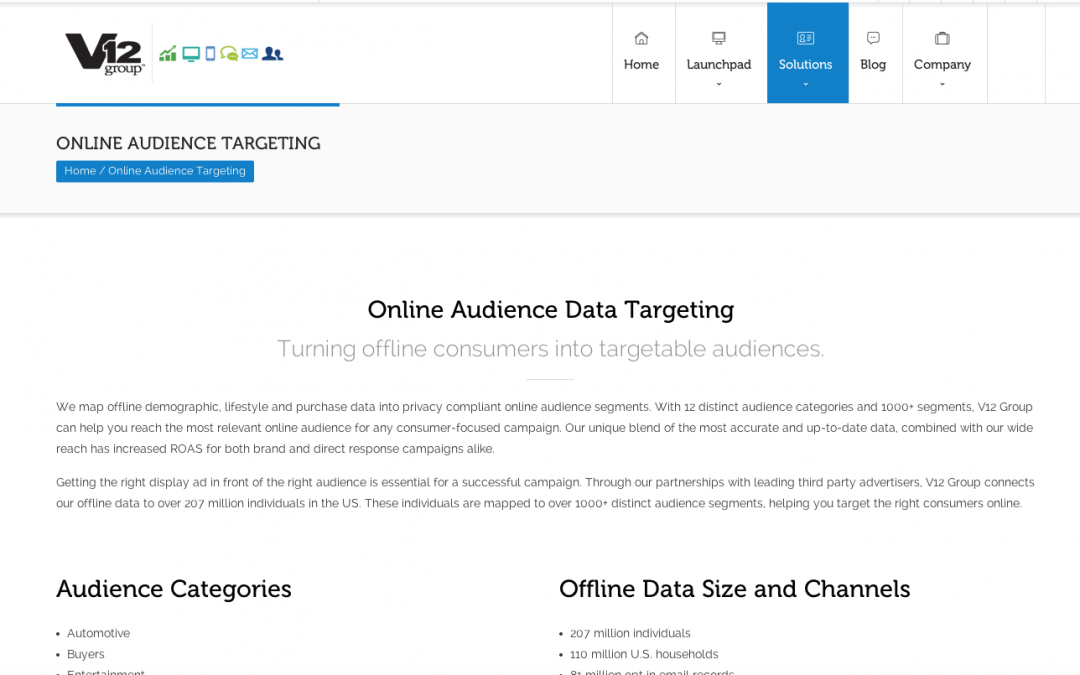 V12 Audience Targeting